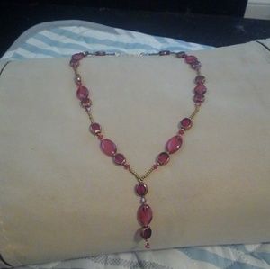 1920's inspired red beaded necklace